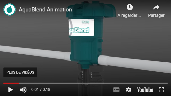 vidéo pompe doseuse proportionnelle AquaBlend