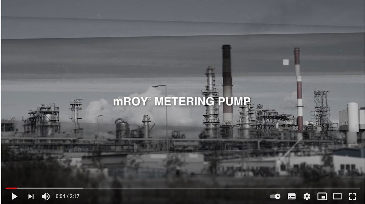 vidéo pompe doseuse à membranes hydraulique mRoy Milton Roy