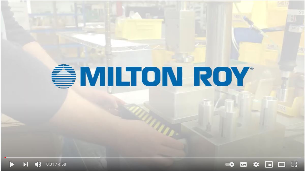 vidéo pompe doseuse à membranes mécanique Proteus Milton Roy